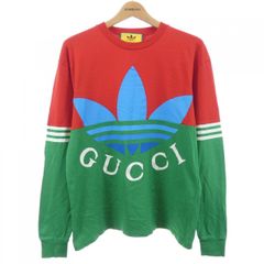 6541【人気コラボ】グッチ×アディダス ブランドロゴ入りロンT 