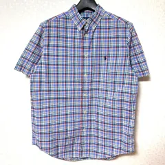 S 90 ポロラルフローレン チェック 半袖 シャツ