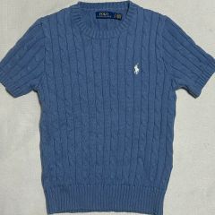 新品タグ付きPOLO RALPH LAURENケーブルニット半袖ネイビー XL - メルカリ