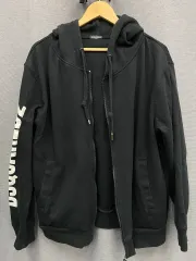 DSQUARED2 ブラック フードジップアップ 105