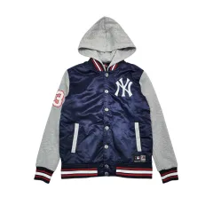 S Majestic マジェスティック NEW YORK・ヤンキース フード スタジャン ジャケットのサムネイル