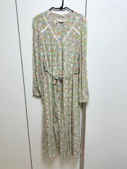 Cheshy 花柄刺繍 長袖シースルーワンピース - メルカリ