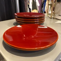 【東あずま店　併売品】　1客　漆器　皿　瀬戸物 うるし　漆塗り　和食器　シンプル 伝統工芸 菓子置き 茶托