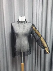 シースルー ブラック ブラウス