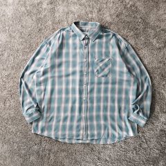 BEAMS+ BD コットン ブロックチェック シャツ グレー 青緑 L - メルカリ