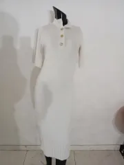 (新品) ZARA ニット ストレッチ ロング丈ワンピース