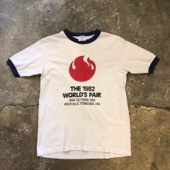 オーシャンパシフィック80sUSA製万博プリントTシャツシングルステッチ 