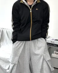 アディダス ブラック GOLD トラックジャージ ジャージ L