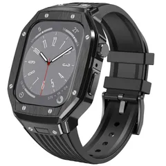 【数量限定】Apple Watch Watch Series Apple SE3/SE/9/8/7/6/5/4対応 一体型バンド メンズ かっこいい 45mm/44mm アップルウォッチ バンドとケースと背面ケースの3in1一体型デザイン カバー付き for
