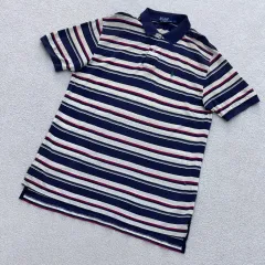 L ポロラルフローレン ストライプ 半袖 Tシャツ 0415E