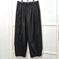 Kelen ワイドパンツ メンズL～XL相当 W82～92位 チャコール色系 綿