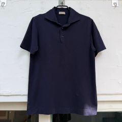 レア/イタリア製】Hermes 最高級コットン ポロシャツ ネイビー S