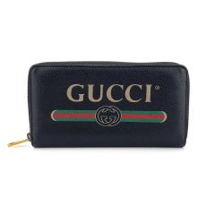 美品】GUCCI クルーズコレクション レトロロゴ ラウンドファスナー 長 