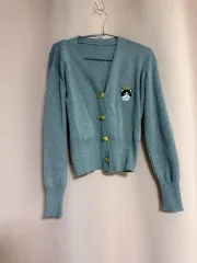 グレー猫刺繍カーディガン
