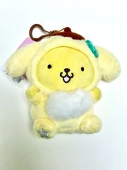 ポムポムプリン ぬいぐるみ マスコット 桃 むにゅぐるみ スタンプ