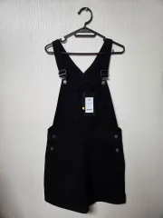 MUSINSA ブラック デニム サスペンダー スカート M (新品)