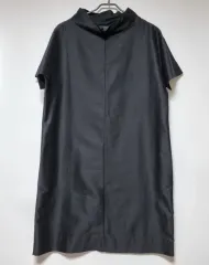 COS ブラック シルク ブレンド ネック ONE PIECE