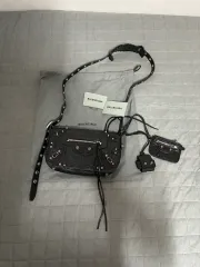 XS バレンシアガ ルカゴール ラムスキン フラップバッグ ブラック