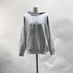 アディダス レディース ショート フード Tシャツ グレー M ヴィンテージ 中古市場