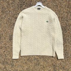 LACOSTE アイボリー クルーネックセーター FR 3 - メルカリ
