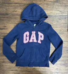 GAP キッズ フード ジップアップ ネイビー XL (12-13歳)