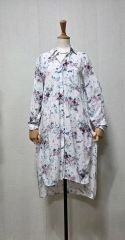 GUY ROVER 小花柄シャツ 七分袖 イタリア製 ストレッチ 古着 - メルカリ