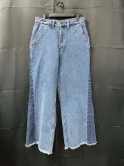 オールライツ ツートン デニム ワイド パンツ