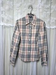 Burberrys ノバチェック ノーカラーブラウス シルク100% 長袖 | Mercari