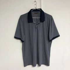 最高級】クルチアーニ ボーダー スキッパーポロシャツ 50 ストレッチ