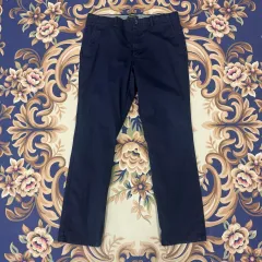 (33) バナナリパブリック Banana Republic コットンパンツ (ネイビー)