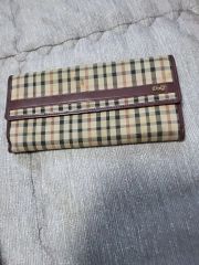 BURBERRY バーバリー 長財布 ノバチェック ハート柄 エナメル ボルドー 