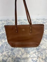 COACH コーチ ハドソン ナチュラル スムース レザー トート F59403