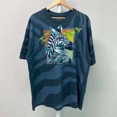 希少 90s LIQUID BLUE ゼブラ 総柄 Tシャツ XL USA製 - メルカリ
