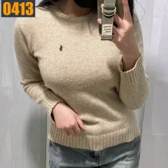 90 POLO ポロ ラルフローレン ラムウール 100% ベージュ ニット