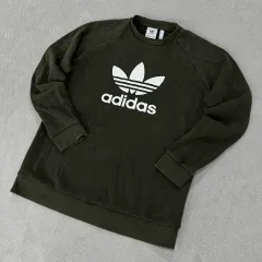 アディダス トレフォイル ロゴ スウェット カーキ 2XL