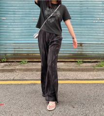 juemi Flocky Tulle Flare Pants brown - メルカリ