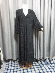 ザラ ドット とろみ素材 マキシワンピース