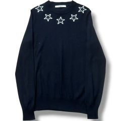 GIVENCHY スター刺繍 クルーネックニット ブラック XS - メルカリ