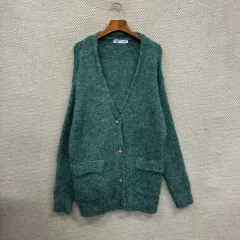 ザラ ZARA カジュアル Vネック ロング ニット カーディガン 105 A09049