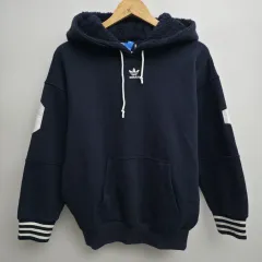 S アディダス ネイビー フリース フーディー
