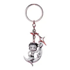 Betty Boop　ベティちゃん　キーホルダー　星　月　ベティブープ　バッグチャーム　キーチャーム　バッグアクセサリー　可愛い　アメコミ　キャラクター　平成　レトロ　ギフト　プレゼント　海外製品　雑貨のサムネイル