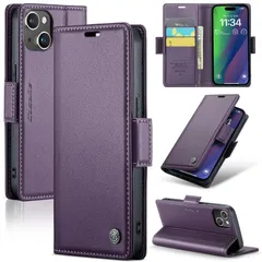【数量限定】スマホカバー 携帯カバー RFID磁気防止 柔軟なTPUケース アイフォン 上質レザー 携帯ケース サイドマグネット式 スマホケース カード収納 スタンド機能 アイホン 耐摩擦 ケース手帳 全面保護 iphone15 手触り良い (iPhone 手