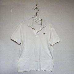 LACOSTE プルオーバー ボタンダウン S/S シャツ 4(L) ホワイト - メルカリ
