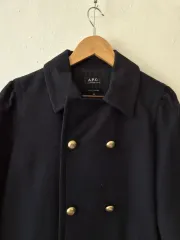 A.P.C. アー・ペー・セー レディース ネイビーコットン トレンチコート サイズ 36のサムネイル