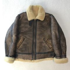 ショット【M相当】リアルムートン B-3 フライトジャケット ボア USA製