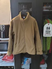 ミリタリー カーキ色 ユーティリティ フリース ジャケット
