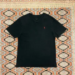 POLO RALPH LAUREN ブラック Vネック 半袖Tシャツ レディース XL