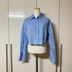 Plage プラージュ Short シャツ サックスブルー クロップドシャツ 