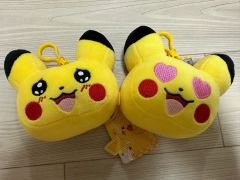 海外限定】 ポケモン ピカチュウぬいぐるみキーホルダー ハート