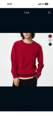 新品 UNIQLO × KAWS カシミア クルーネック セーター レッド XL